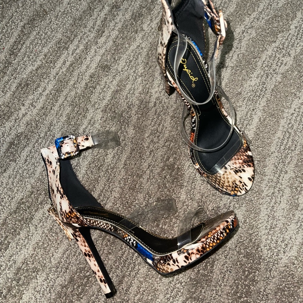 Clear strap heels